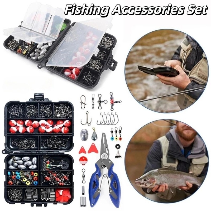 Fishing Hook Box - 1 Set Kugel-Schwimmer Angelzubehör-Kit, Kurbelhaken, Karpfenangeln,