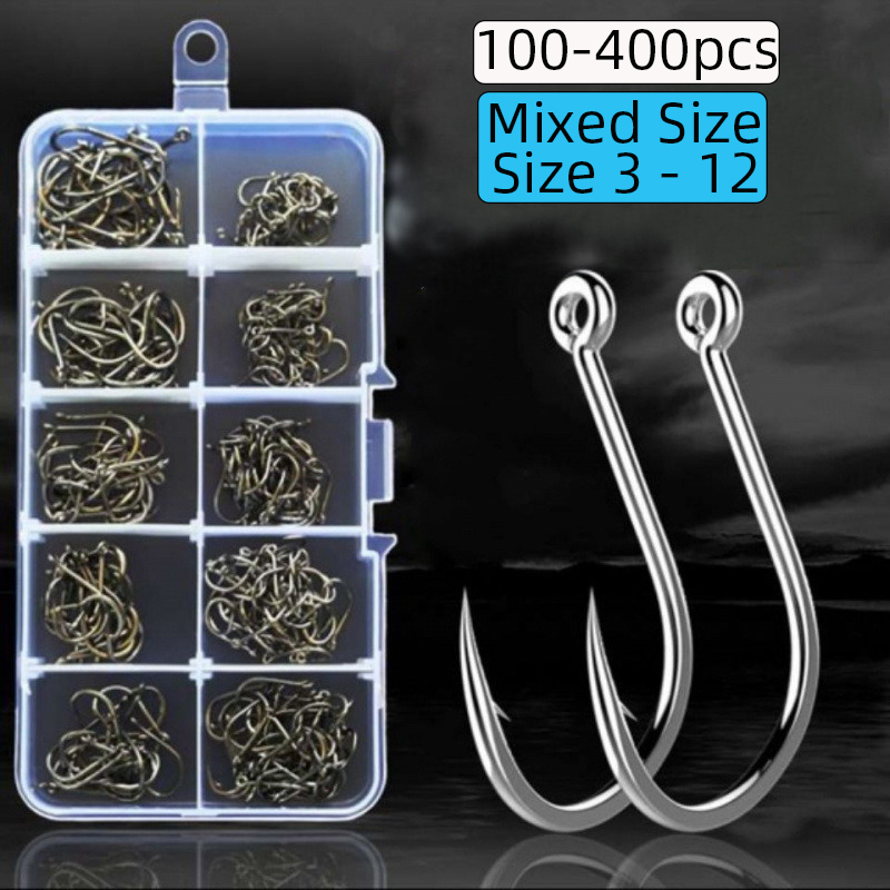 Fishing Hook Circle - 100-400 Stück/Box 3 # -12 #