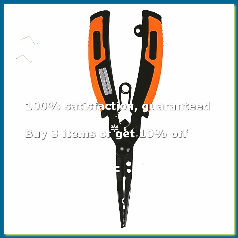 Fishing Hook Sharpener - Neue Angelzange mit Hakenschärfer, Splitringzange, Köderzange,