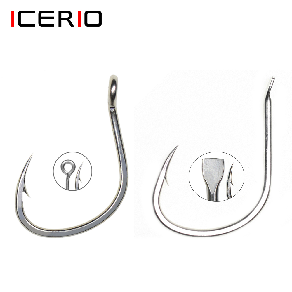 Fishing Hook Assortment - ICERIO 10 Stück matt beschichtete, korrosionsbeständige