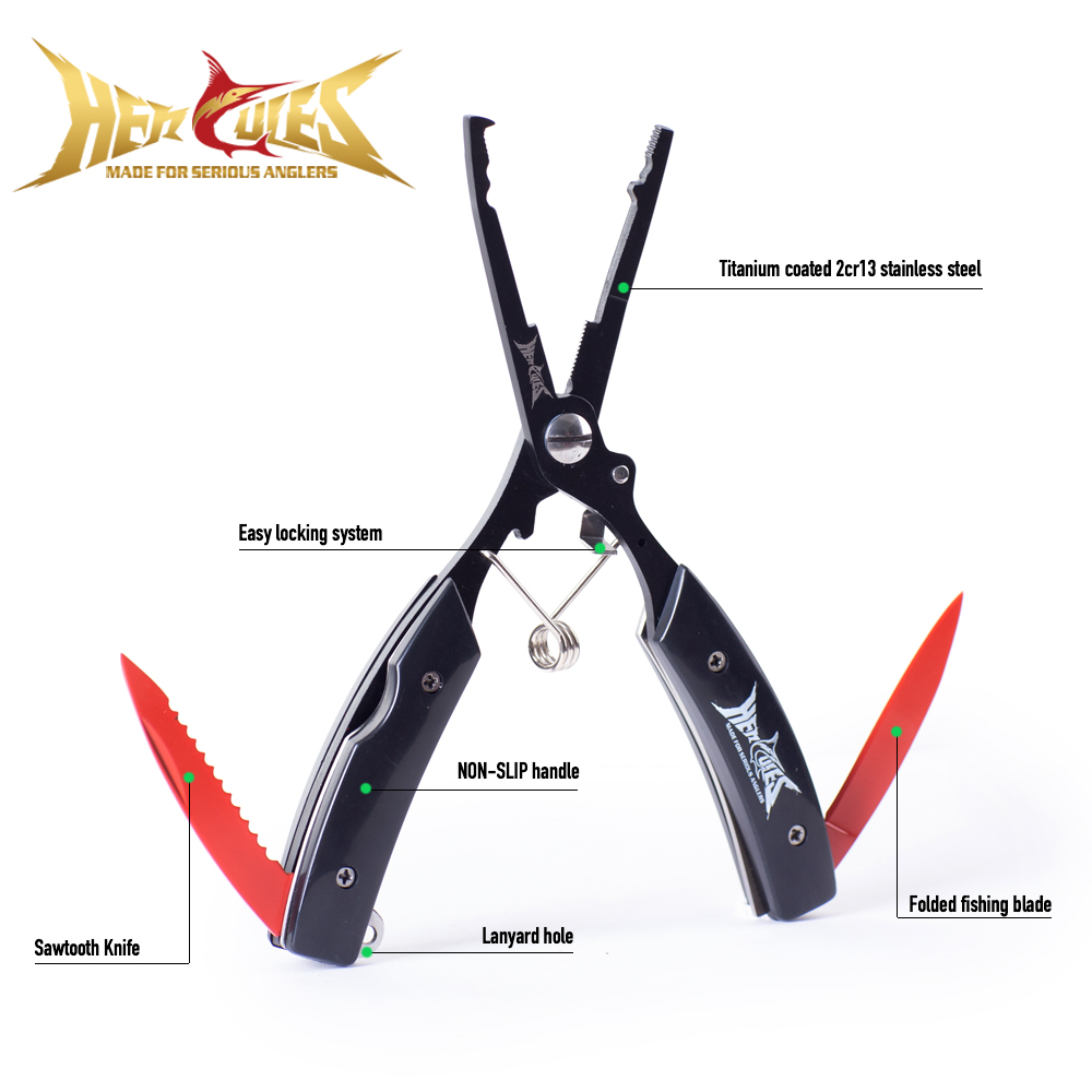 Fishing Hook Stainless Steel - HERCULES Angelzange mit Scheide und Sicherungsseil,