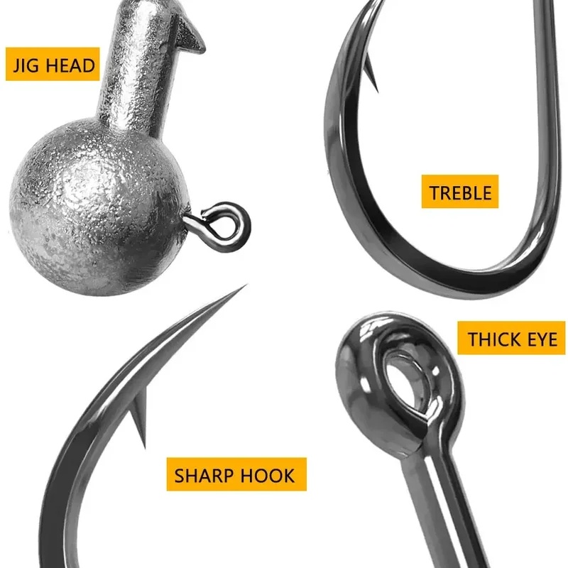 5/10 Stück Big Head Haken 2,5g – Fishing Hook Weedless Bewertung und Preis