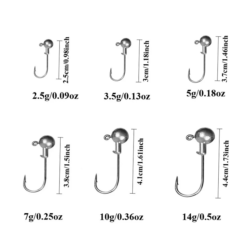 5/10 Stück Big Head Haken 2,5g – Fishing Hook Weedless Bewertung und Preis